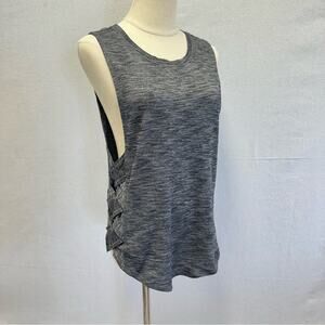 Lululemon Var-City Lattice Muscle Tank in Heathered Black size 6/8